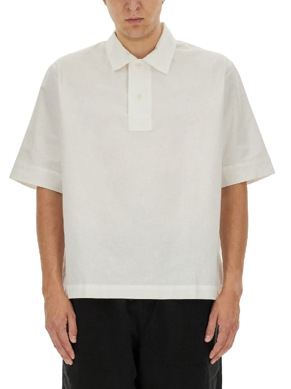 White Cotton Polo Shirt