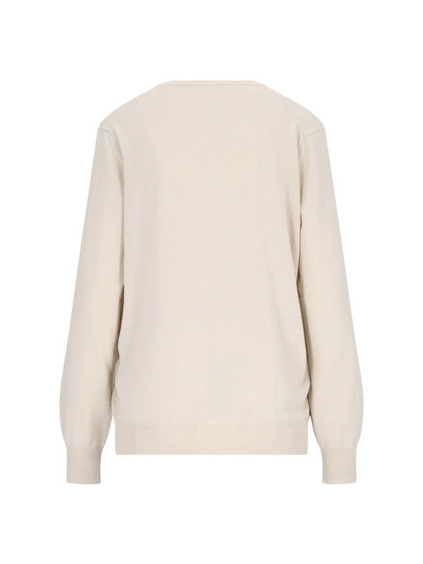 Ribbed Cashmere V-Neck Knit