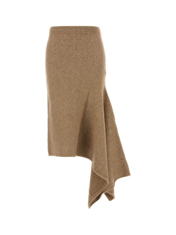 Drape Alpaca Blend Skirt