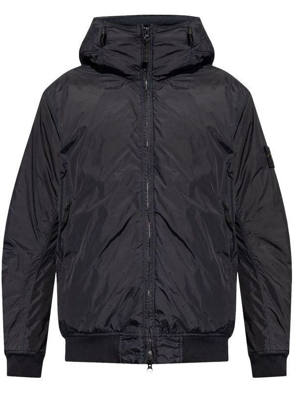 STONE ISLAND - Wappen Patch Nylon Hoodie
  Jacket - Jente