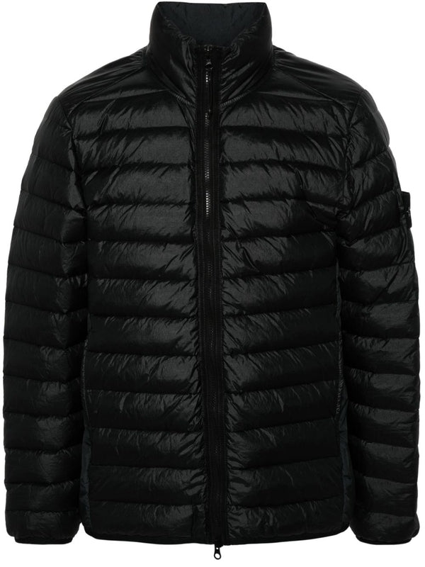 Wappen Patch High Neck Nylon Down Jacket