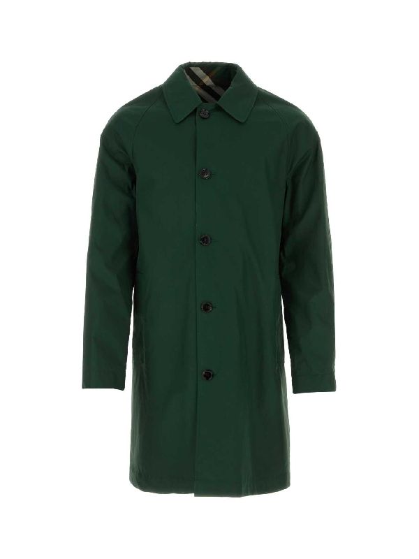 Reversible Check Gabardine Car Coat