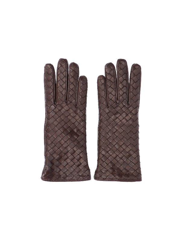 Intrecciato Leather Gloves