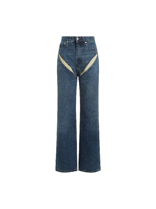 Evergreen Cutout Denim Pants
