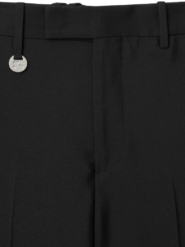 Wool Silk Tailored Pants