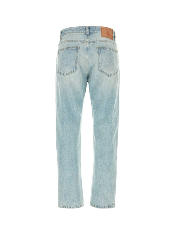 Back Logo Patch Denim Pants