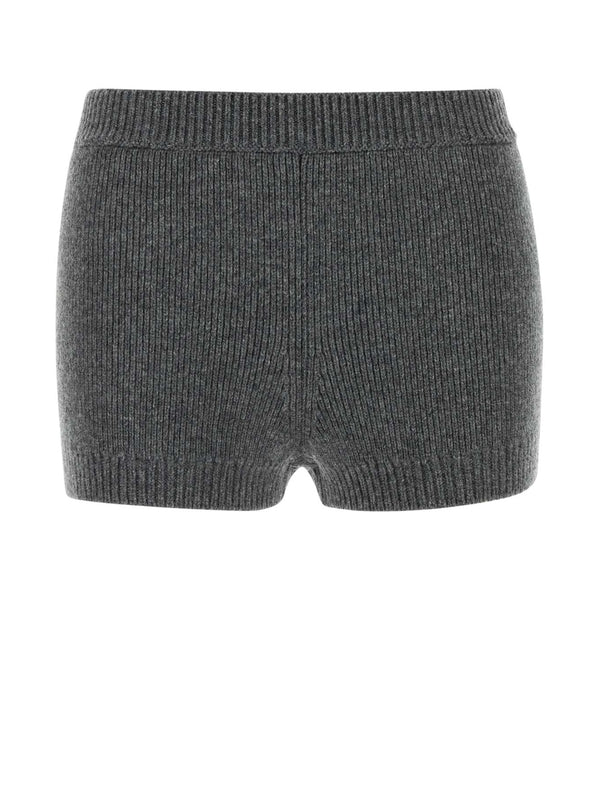 罗纹针织羊毛
短裤
