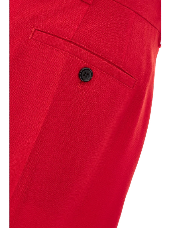 Virgin Wool Pleated Detail Pants