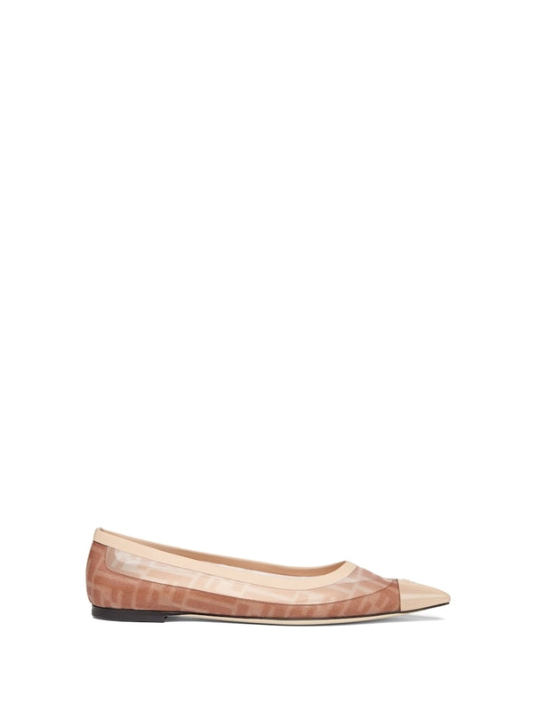 Allover Logo Sheer Flat Shoes