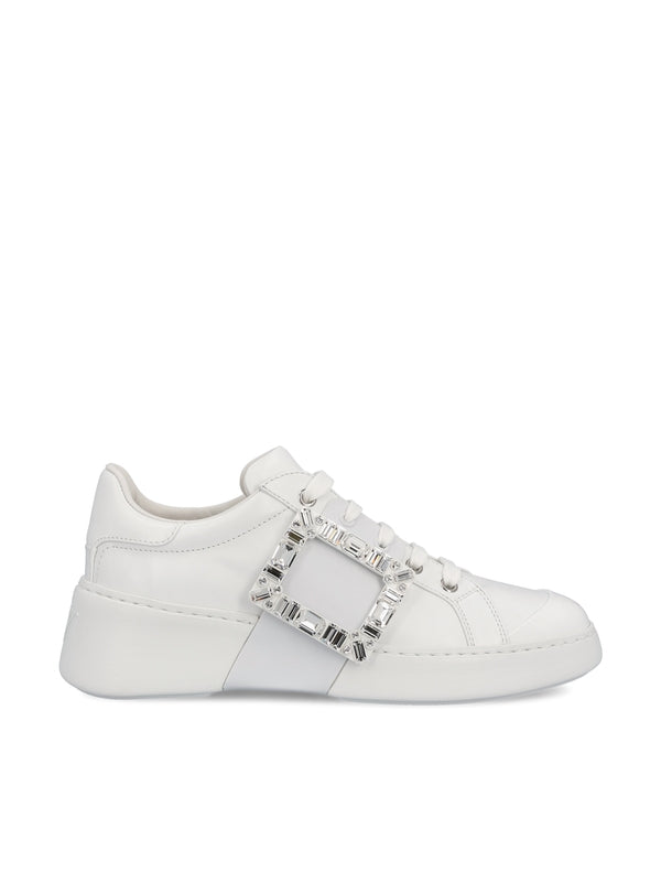 Viv Skate Buckle Leather Sneakers