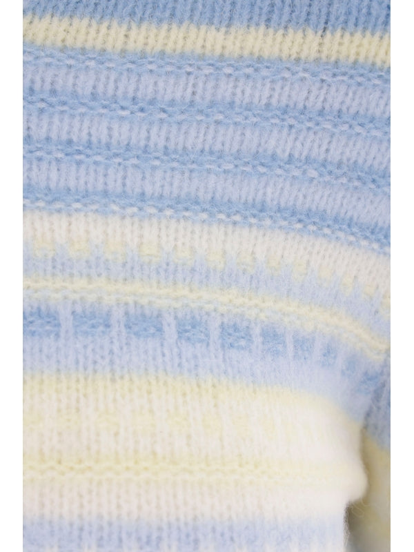 Stripe Alpaca Blend Cardigan