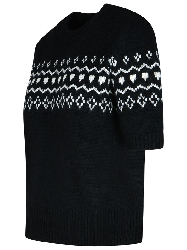 Ylva Jacquard Cashmere Short-Sleeve Knit