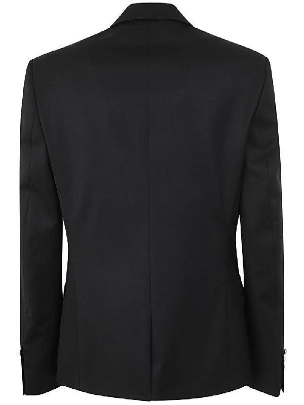 Black Wool Single Jacket