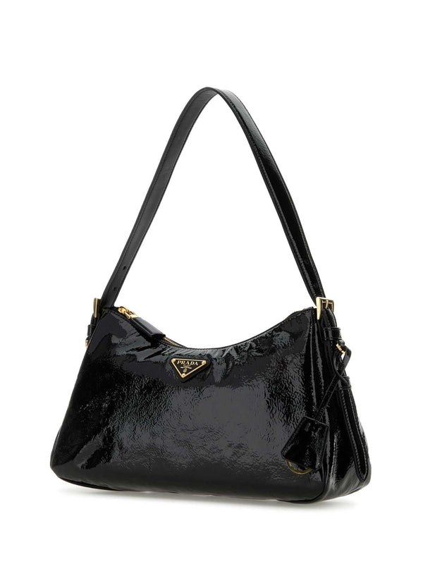AIMEE Triangle Logo Leather Medium Shoulder Bag