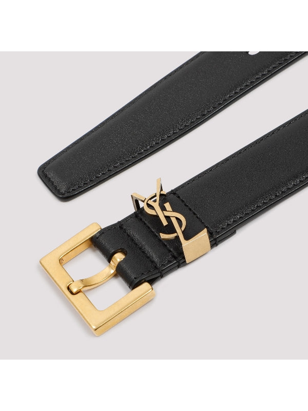 Cassandra Logo Calfskin Belt