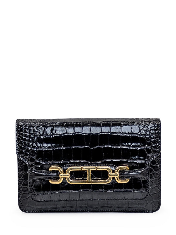 Whitney Croc Effect Shoulder Bag