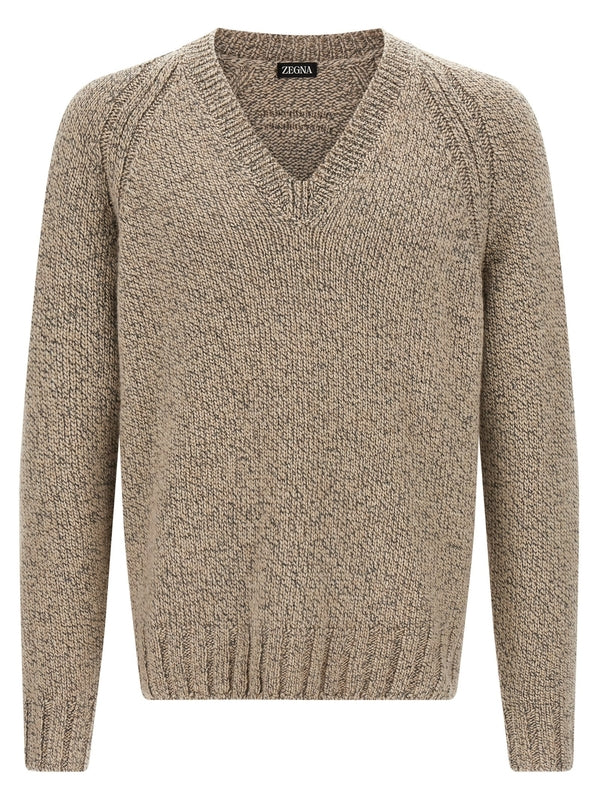 Z Zegna Beige Knitted