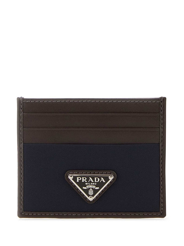 Triangle Logo Nylon Card Wallet