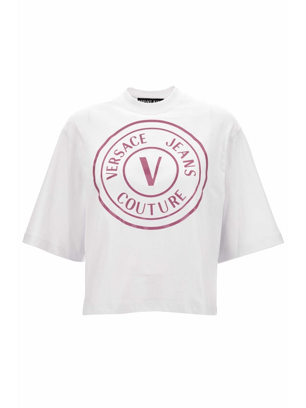 V Emblem Cotton Short Sleeve T-Shirt