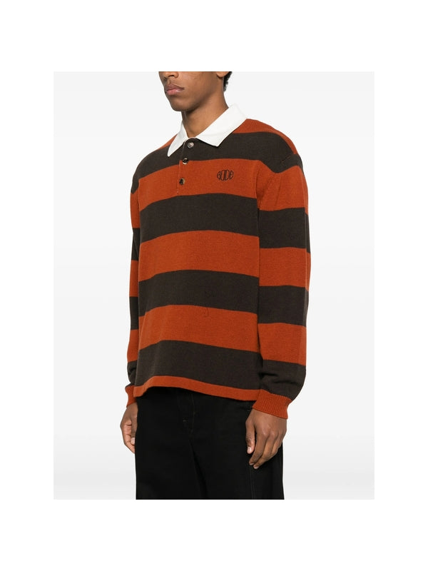 Bode Brown Striped Knitted