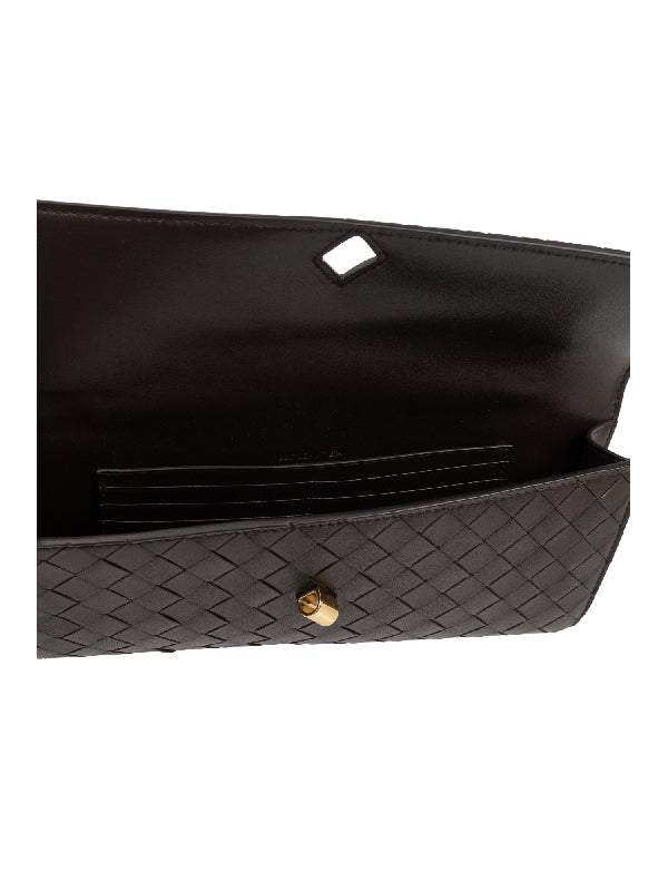 Andiamo Top Handle Leather Clutch Bag