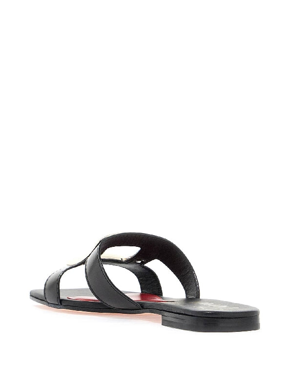 Viv Metal Buckle Leather Sandals - Jente