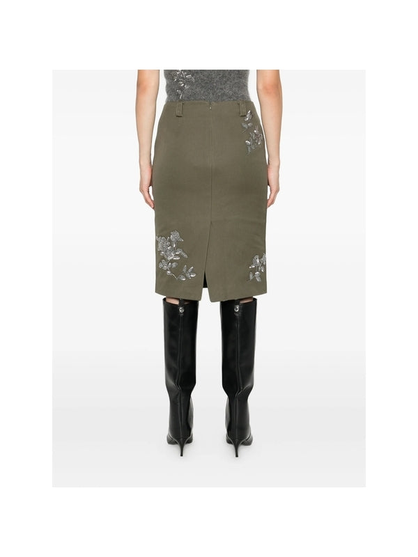 Floral Embroidered Skirt