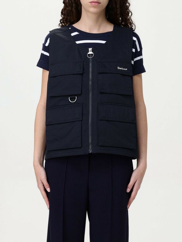 Logo Embroidery Multi Pocket Cotton Vest Jacket