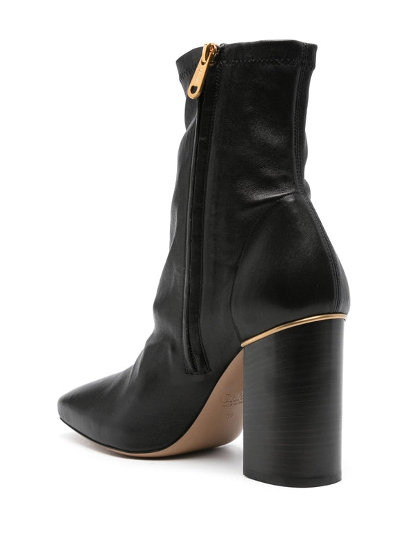 Ambre Leather Ankle Boot Heels