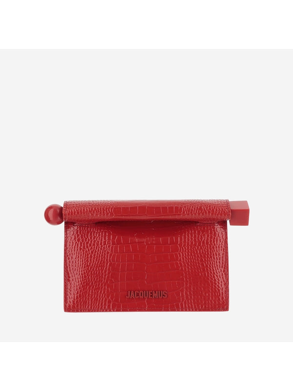 Rond Carre Petit Leather Clutch Bag