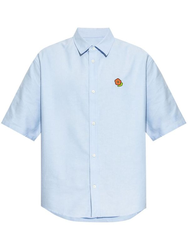 Boke Flower Logo Embroidered Short Sleeve
  Shirt