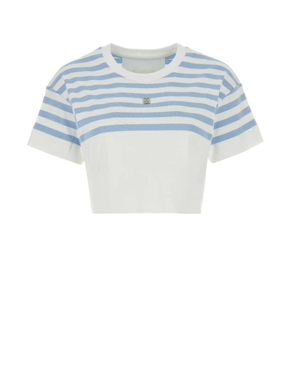 Stripe Crop Short Sleeve T-shirt