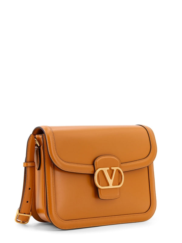 9to5 Logo Buckle Leather Shoulder Bag