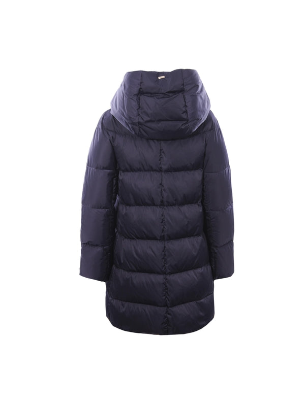 Quilted Drawstring Hooded Padding