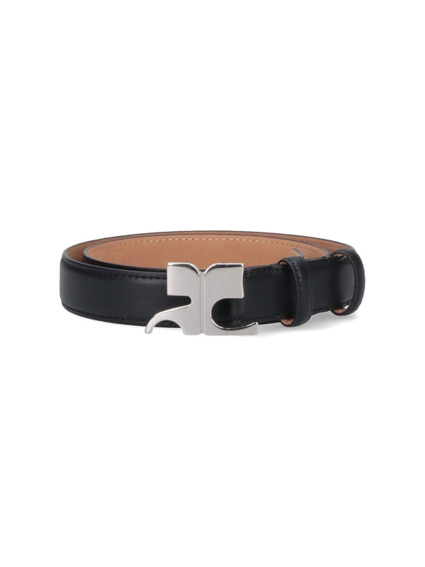 Courrèges Black Leather Belts