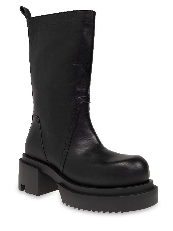 Platform Leather Mid Boots