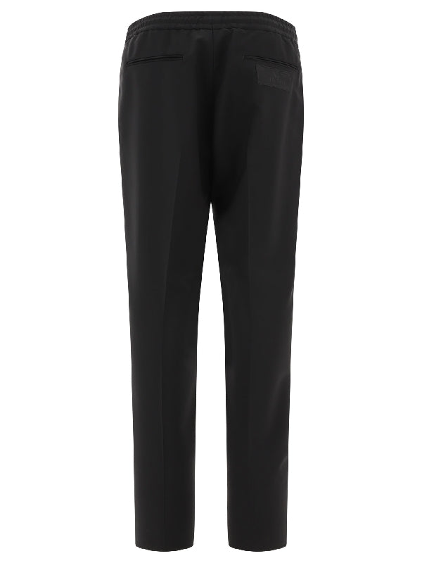 Back Logo Wool Mohair Pants