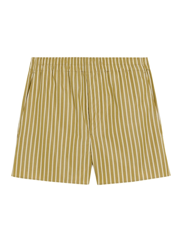 Stripe Pattern Cotton Shorts