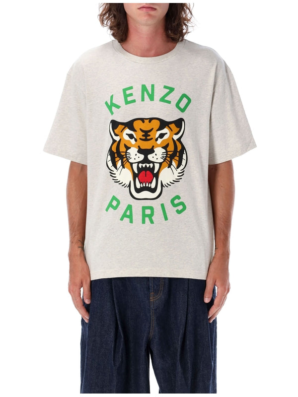 KENZO - Lucky Tiger Printing Short Sleeve T-Shirt - Jente