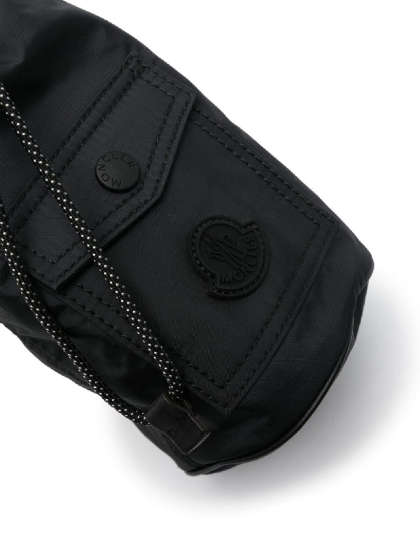 Logo Patch Drawstring Phone Holder Bag