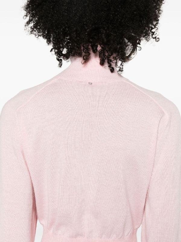 Wool Ribbed Turtleneck Knit