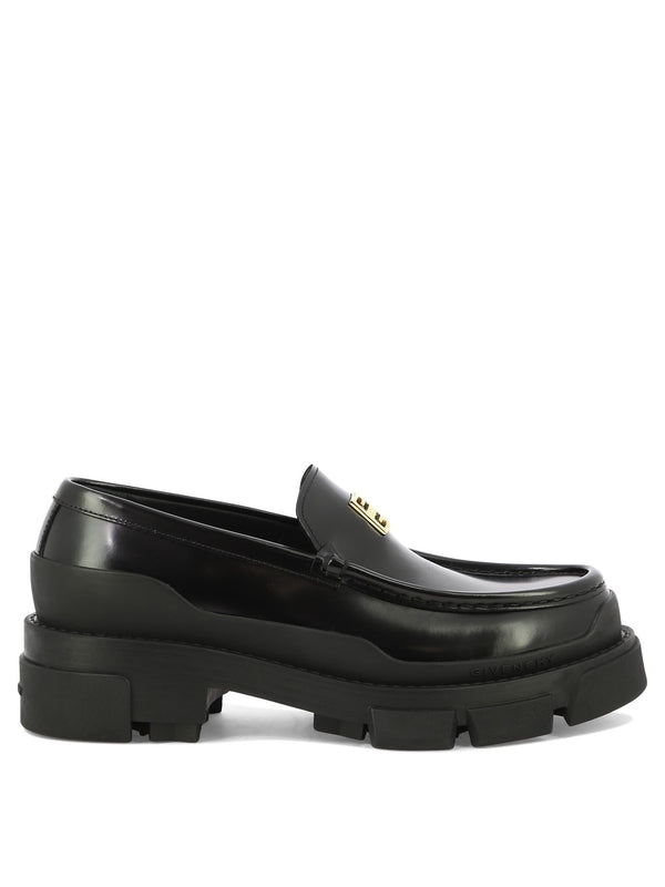 Terra Logo Detail Leather Loafers