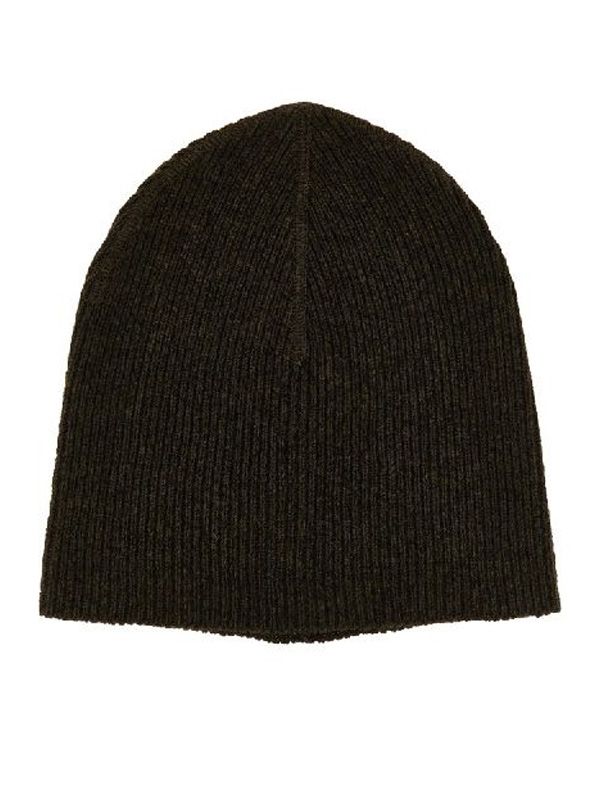 Wool Ribbed Knit Beanie