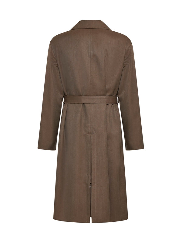 Belt Detail Wool Trench Coat