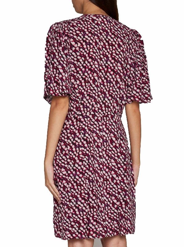 Vedolia Graphic Printing Mini Dress