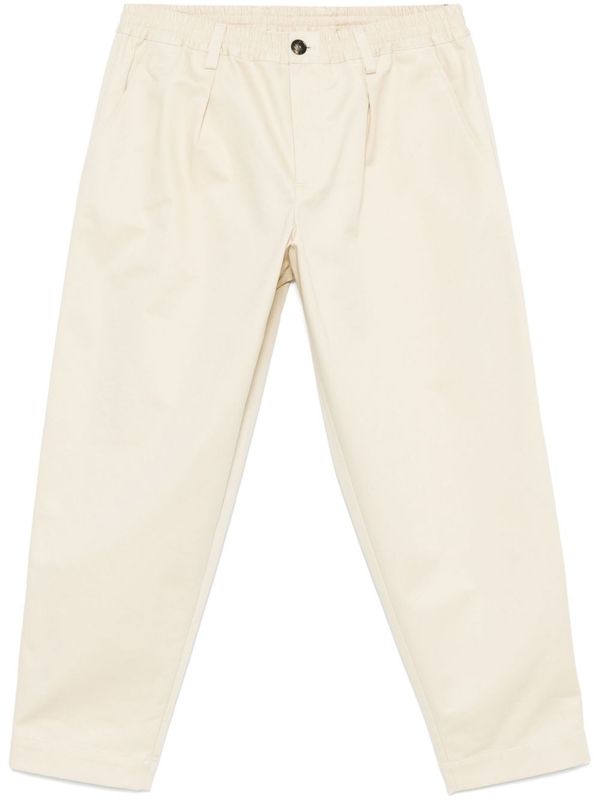 Waist-Banded Cotton Pants