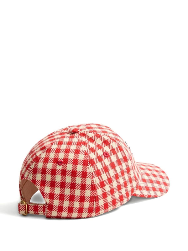 Valentino Red Checked Cap
