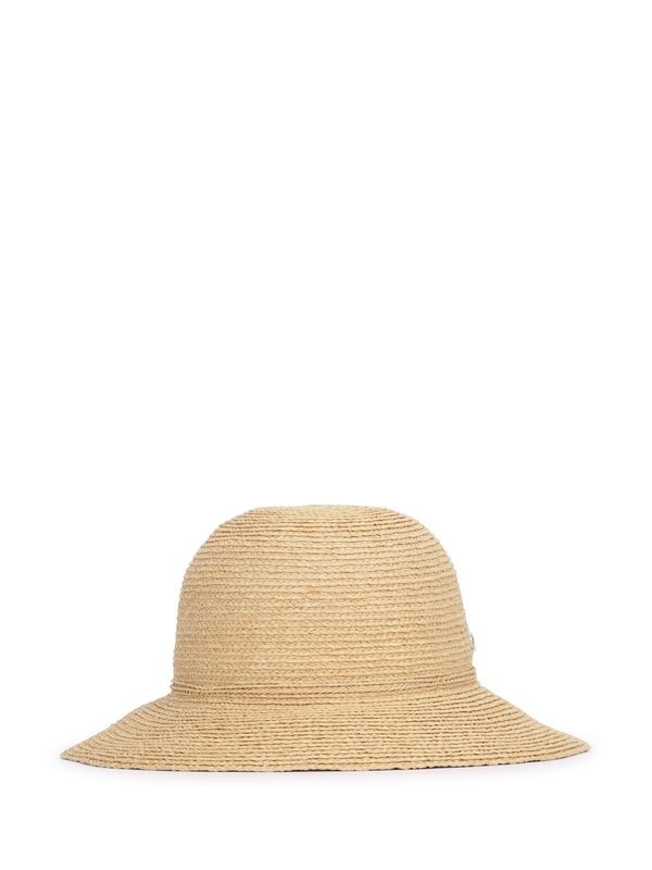 Dora Strap Detail Raffia Bucket Hat