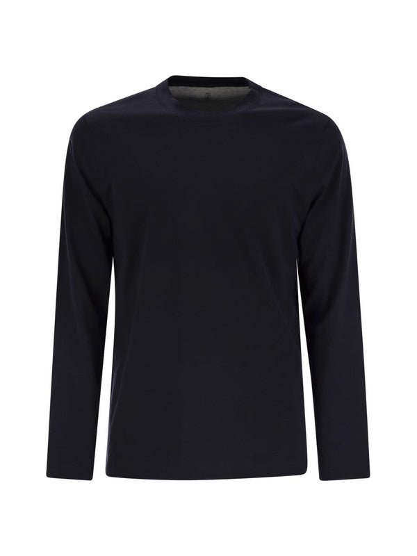 Crewneck Cotton Long Sleeve Top