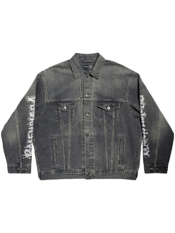 Diy Metal Large-fit Denim Jacket